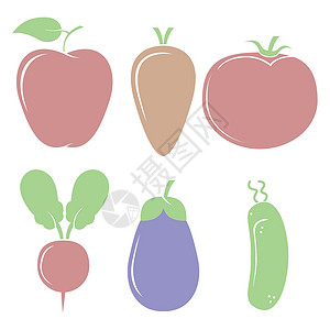 蔬菜黄瓜水果艺术插图茄子萝卜食欲物品产品食物背景图片