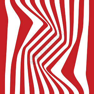 收益曲线条纹抽象背景 红色和白色斑马纹 矢量图 每股收益墙纸丛林干涉斑马打印油漆褶皱动物园绘画地形插画