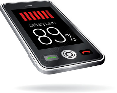 有电池象的黑智能手机电池细胞白色黑色力量屏幕充值插图展示技术背景图片