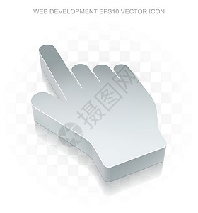 网络设计图标 平板金属3D鼠标光标 透明阴影 EPS 10矢量网页互联网电子商务插图网站代码老鼠服务器合金手指背景图片