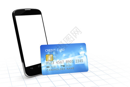 智能手机和移动付款人的信用卡银行电子商务银行业钱包电话展示交易信用技术网络背景图片