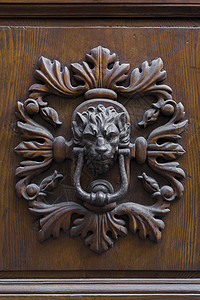 古董门敲门器木头工匠历史项目建筑学狮子精神建造背景图片