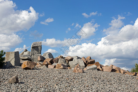 石头蓝色砂石场景天空岩石背景图片