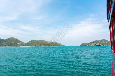 素叻府Angthong国家海洋公园旅行海岸国家蓝色热带天空公园海洋旅游丁字裤背景