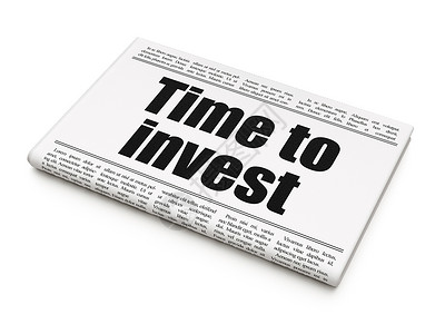 时间安排概念报纸标题时间投资历史展示黑色小时通讯文章公告渲染日程白色背景图片