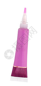白底粉红色化妆管凝胶洗剂粉色化妆品奶油白色产品皮肤管子背景图片