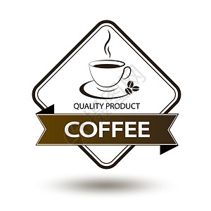 徽章标签边框大徽章 咖啡杯饮料质量咖啡屋杯子休闲咖啡店标签产品拿铁贴纸咖啡背景