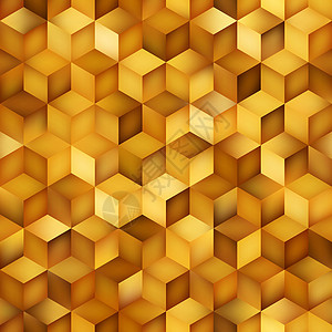 矢量无缝多色渐变立方体形状菱形网格几何图案风格水晶纺织品打印织物平铺盒子橙子马赛克正方形背景图片