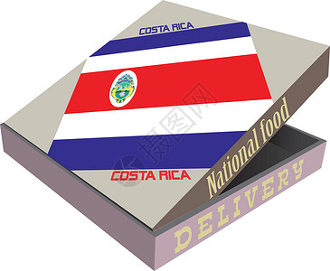 运送食物的包装     哥斯达黎加;背景图片