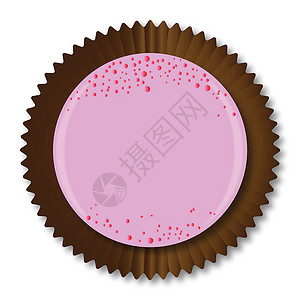 巧克力盒草莓水果盒子粉色绘画艺术牛奶巧克力艺术品插图背景图片