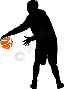 打篮球剪影男子在白色背景上打篮球的黑色剪影男人团体数字赛跑者女性艺术品行动头发购物家庭插画