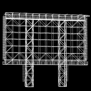 钢结构广告牌的轮廓 它制作图案矢量营销插图公告海报商业账单控制板宣传城市广告背景图片
