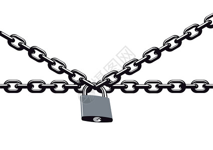 带锁链的链条力量连锁店开锁安全背景图片