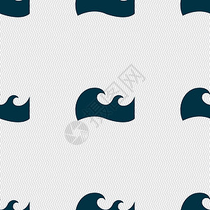 克尼希湖波浪图标标志 具有几何纹理的无缝模式 韦克托溪流商业漩涡曲线游泳洪水装饰品液体海洋插图设计图片