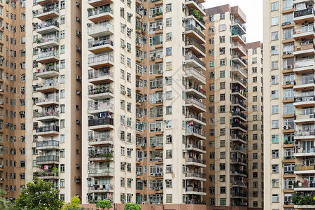 香港住房墙纸市中心民众人口景观建筑天际公寓镶嵌城市背景图片