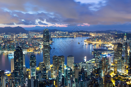 香港早上办公室旅行市中心天际生活场景阳光景观港口太阳图片