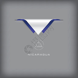 尼加拉瓜标志旗帜背景图片