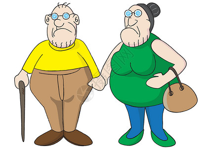 年长 有爱心的老年夫妇背景图片