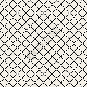 无矢量接缝黑白圆线网格 几何模式背景图片