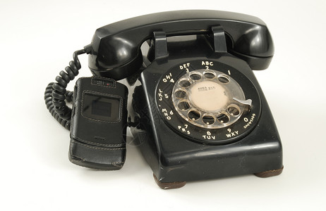 电话固定电话模拟通讯拨号黑色电话号码听筒旋转技术高清图片