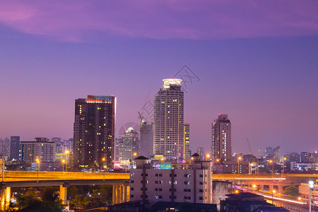 曼谷清晨场景背景图片