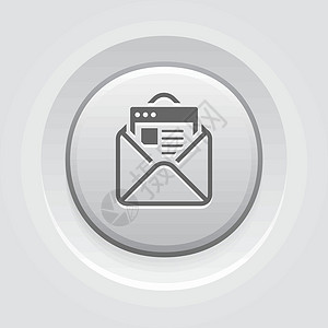 电子邮件营销图标 灰色按钮设计背景图片