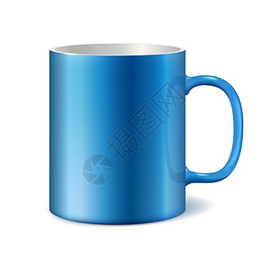 用于印刷公司标志的蓝色和白色陶瓷杯咖啡餐具制品茶碗品牌菜肴咖啡店早餐插图陶器背景图片