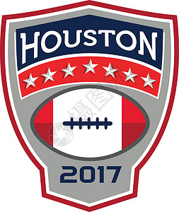 休斯顿 2017 年美式橄榄球大赛徽章 Retr背景图片