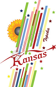 堪萨斯州抽象符号( 堪萨斯州 )背景图片