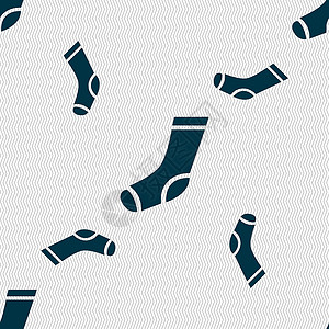 内裤袜子袜子图标标志 具有几何纹理的无缝模式 韦克托女士芭蕾舞衣服运动脚跟纺织品围兜卡通片插图短袜插画