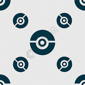 pokeball 图标标志 具有几何纹理的无缝模式 韦克托多边形派对网络技术游戏精灵口袋妖怪卡通片剪贴乐趣插画