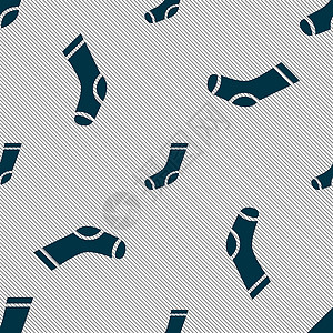 脚袜子袜子图标标志 具有几何纹理的无缝模式 韦克托衣服身体艺术脚趾短袜衬衫霉菌病针织品演员舞蹈插画