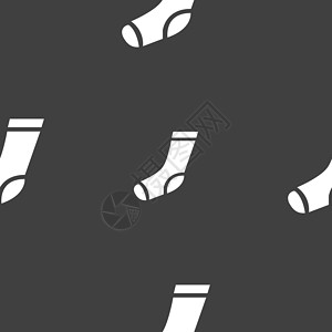 内裤袜子袜子图标标志 灰色背景上的无缝模式 韦克托运动棉布舞蹈家病学插图芭蕾舞服装内裤短袜卡通片插画