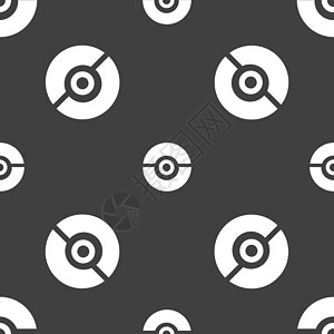 可克达拉pokeball 图标标志 灰色背景上的无缝模式 韦克托口袋妖怪黑色精灵派对多边形艺术圆圈网络技术卡通片设计图片