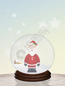 圣诞水晶球水晶圆形礼物展示庆典明信片新年插图背景图片