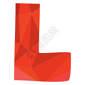 红色字母矢量字母在白色背景上被隔离包装标识文档钻石马赛克幼儿园漫画孩子们公司橙子背景图片