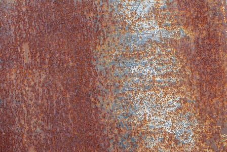 金属栗色生锈的金属垃圾金属表面的创意背景伟大的背景或纹理为您的项目棕褐色材料蓝色床单腐蚀褪色胭脂红盘子恶化橙子背景