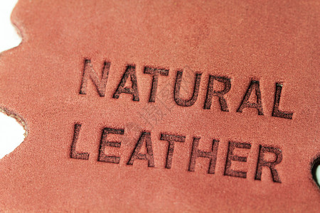 天然皮革标签背景图片