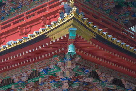 阳明祠日本日元子建筑神社吸引力旅行历史性宝塔传统日光资产财产背景