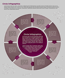示例文本圆形信息图表设计模板箭头商业示例小册子环形艺术推介会数据方案文本设计图片