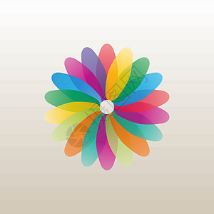 标志设计模板矢量图花瓣绘画图像彩虹企业矢量花蕾插图网络图标背景图片