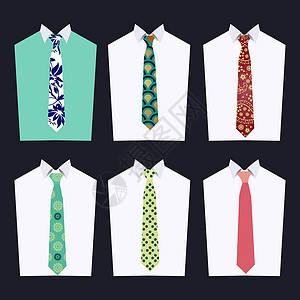 剥离不同领带的时尚套装经理配饰绘画男人婚礼收藏潮人纺织品商业设计图片