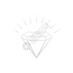 钻石珠宝宝石水晶网络石头插图奢华按钮白色网页图标背景图片