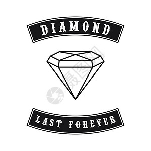 钻石宝石白色圆圈水晶石头珠宝收藏插图奢华背景图片
