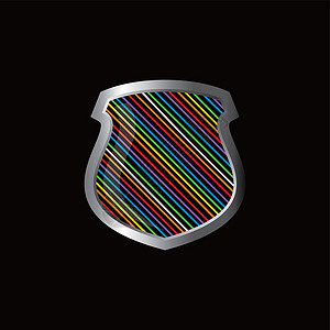 彩虹主题保护屏罩波峰徽章插图背景图片