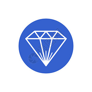 钻石宝石水晶石头圆圈白色珠宝收藏奢华插图背景图片