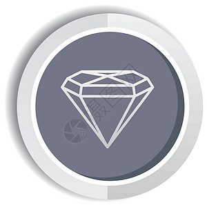 钻石珠宝宝石收藏按钮网络网页插图石头奢华网站白色背景图片