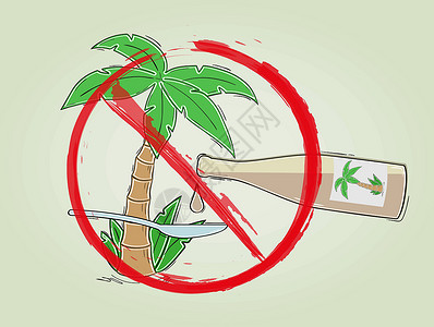 毛棕榈油没有棕榈油标志安全烹饪警告商品蔬菜勺子热带食物风险农业插画