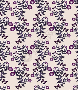 有紫花的无缝模式背景图片