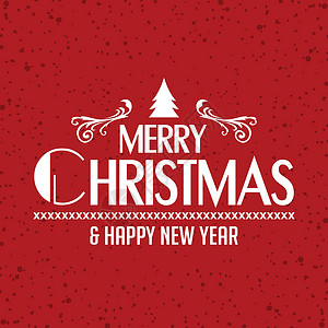 祝你圣诞快乐艺术绘画卡片打印刻字庆典插图标签字体标题背景图片